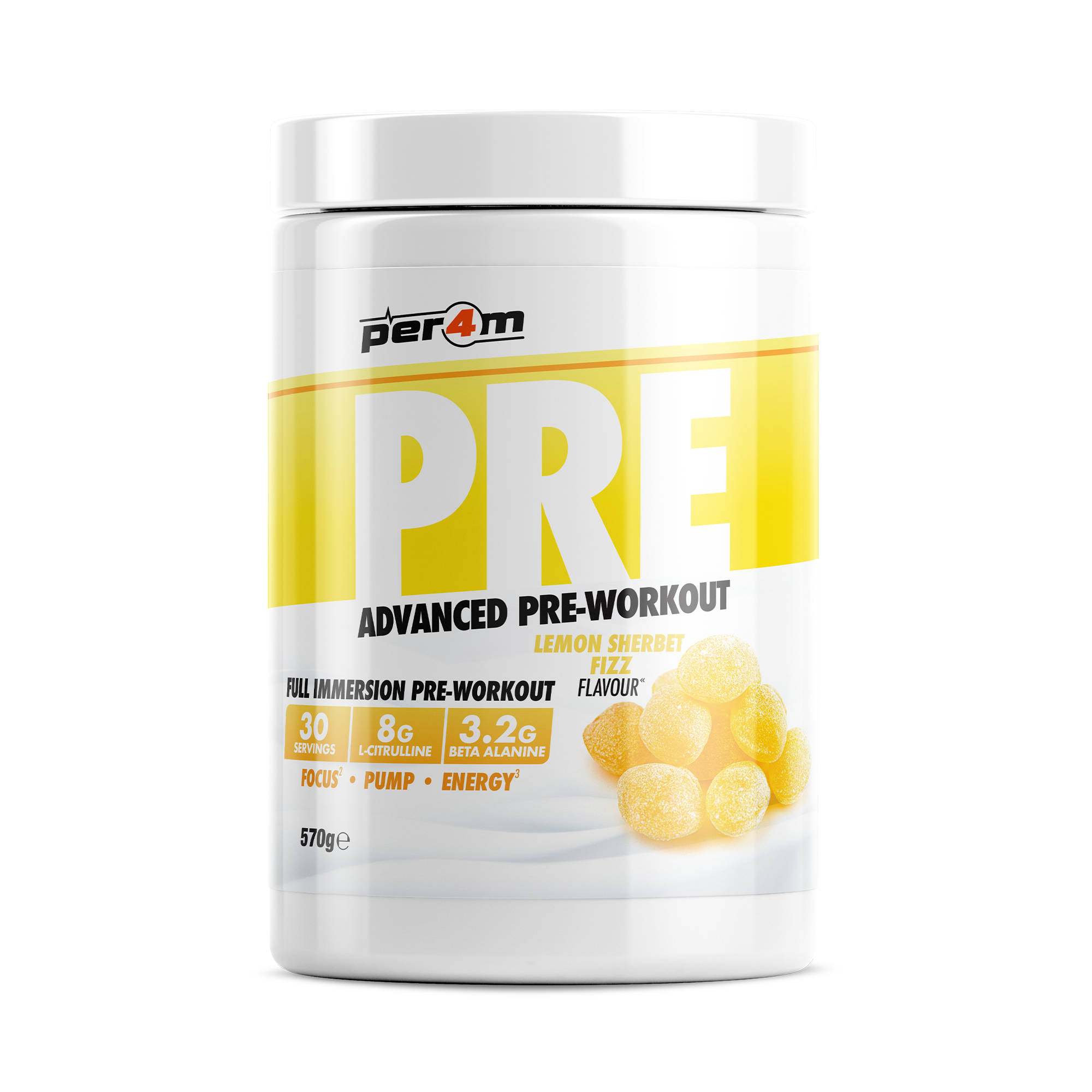Pre Workout Stim Lemon Sherbet Fizz
